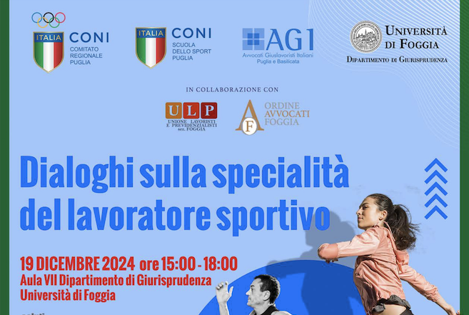 DIALOGHI SULLA SPECIALITA' DEL LAVORATORE SPORTIVO 